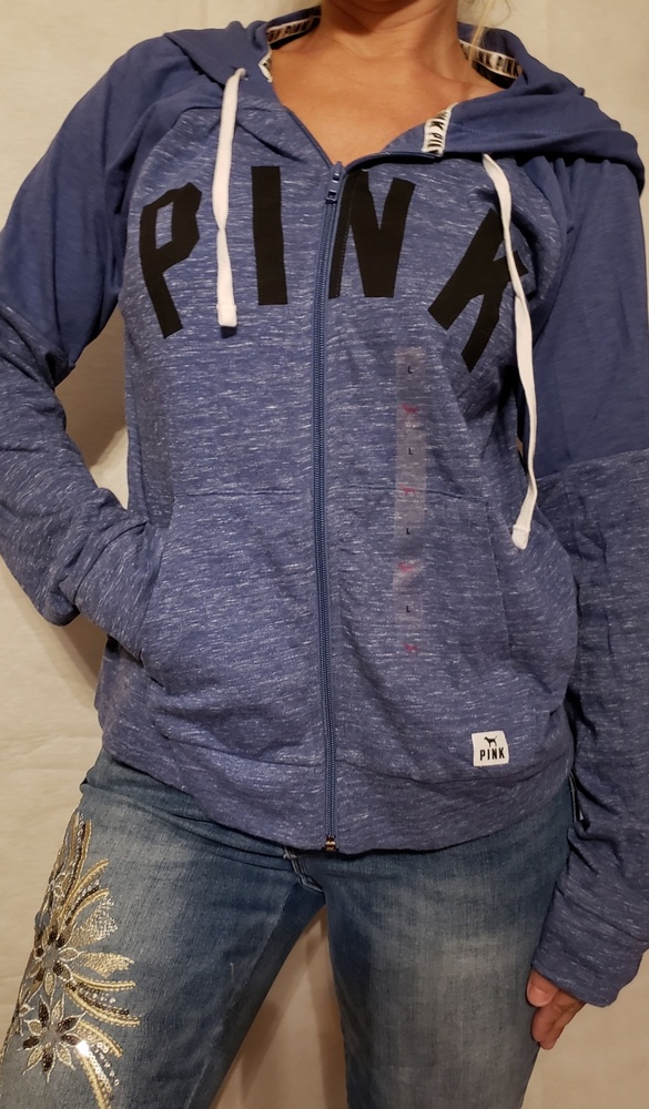 PINK VS jacket blue hoodie nwt